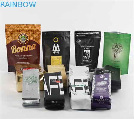 Специальные пакеты из алюминиевого гуссета для кофейных зерен для 250G 500G 1KG