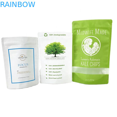 Экологически чистый биоразлагаемый бумажный пакет из крафт-бумаги с цип-заблоком, упаковка продуктов питания, бумажный пакет с окном