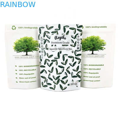 Экологически чистый биоразлагаемый бумажный пакет из крафт-бумаги с цип-заблоком, упаковка продуктов питания, бумажный пакет с окном