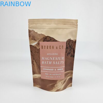 Матовый ОМ Custom Printed Bath Salts Packaging Resal Zip Lock Bath Salt Body Scrub Стоящий мешок для упаковки