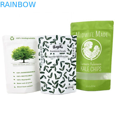 Настраиваемое логотип 100% биоразлагаемая kraft бумага перезамыкаемые пакеты для пищи порошок съедобные орехи упаковка пустые тонкие чайные пакеты