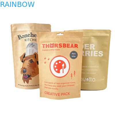 100% биоразлагаемый запахоустойчивый бумажный пакет для упаковки Манго Порошок Чайные орехи Торбики для пищевых продуктов для домашних животных Белый бумажный пакет Kraft