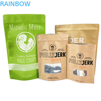 На заказ собственный дизайн Kraft бумажные пакеты для печенья пирог орехи съедобные продукты порошок пища для домашних животных биоразлагаемая запахоустойчивая упаковка Pouc