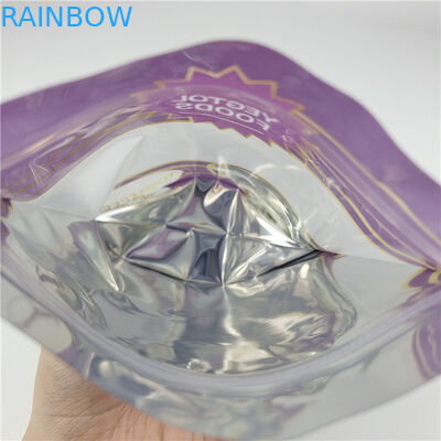 Настроить свой собственный логотип Цифровая печать Ziplock съедобные изделия Стоять упаковочные пакеты с окном