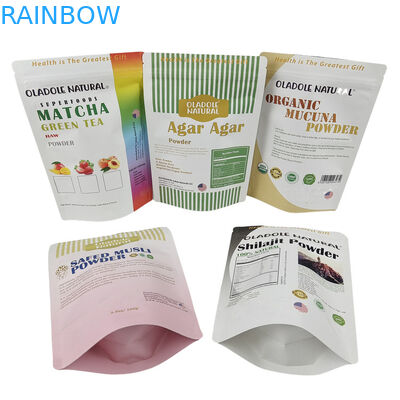 Оптовая розничная печатная бумажная сумка для пищи Мука Орехи Рис Чая Специи Биоразлагаемые мешки Mylar