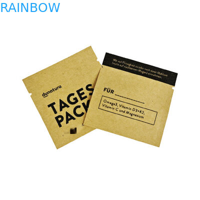 Напечатанные по заказу кофейные пробные пакеты для чая 8х8 см Kraft Paper Bag Recyclable Kraft Paper Bag