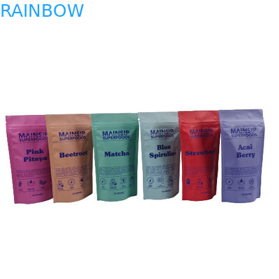 Цифровой печатный Mylar Pouches Противопопашный кофейный порошок упаковка Stand Up Zip Lock Bag с алюминиевой фольгой
