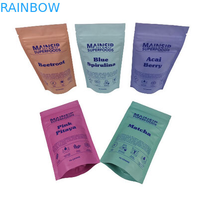 Цифровой печатный Mylar Pouches Противопопашный кофейный порошок упаковка Stand Up Zip Lock Bag с алюминиевой фольгой