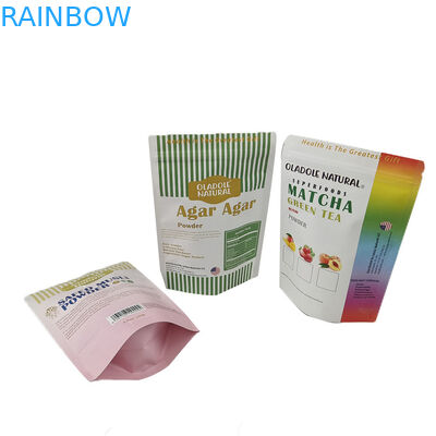 Пищевые продукты на заказ PLA Brown Kraft Paper Bags Mangoes Powder Food Pet Treats Съедобные упаковочные пакеты Mylar с молниеносной решеткой