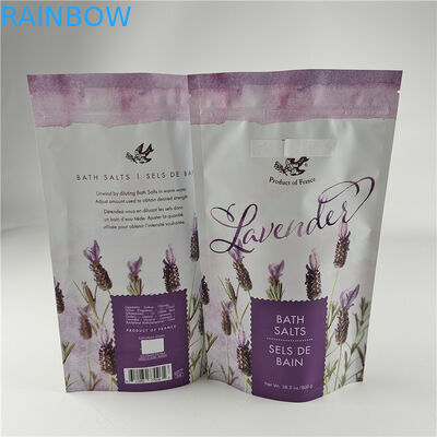 Размер и цвета на заказ Попаковка Мат Алюминиевая фольга Ванная соль Стоять вверх Сумка Ziplock Doypack