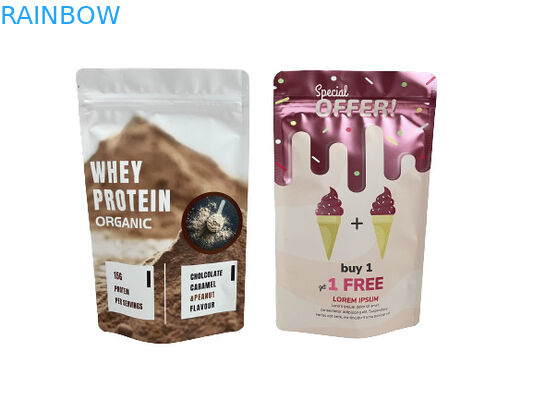 Заказные перезамыкаемые герметичность Kraft бумажные упаковочные пакеты для порошкового резинки конфеты с логотипом