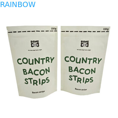 Экологически чистый компостируемый Kraft Pouch с перекрываемым ципом для косметической упаковки с порошком