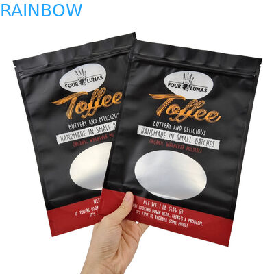 Функция разрывной впадины Пакет для пищи для домашних животных с прозрачным дизайном и закрытием циппом