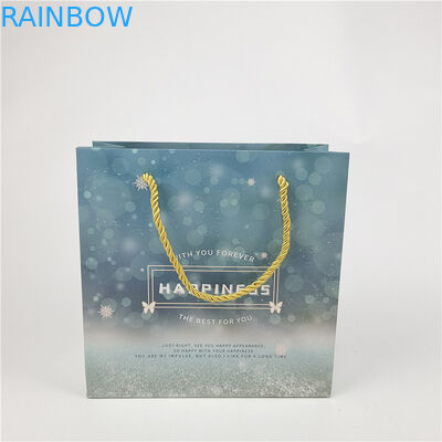 Наиболее продаваемый Перерабатываемый экологически чистый логотип Печатный бумажный пакет для покупок Упаковка Белая 110 грамм Повторное использование