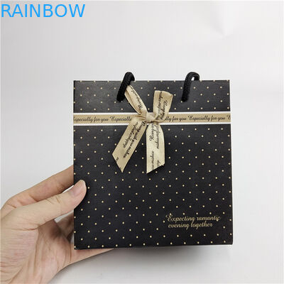 Высококачественный цифровой печатный логотип печатный бумажный пакет для покупок Белый 110 грамм многоразовый