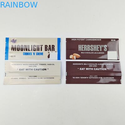 Тепловая печать Ламинированная алюминиевая фольга Mylar Пакеты фольга обертки на заказ Напечатанные Задняя запечатанные пакеты Шоколадный энергетический бар