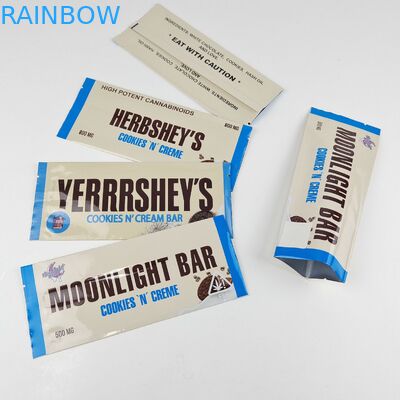 Тепловая печать Ламинированная алюминиевая фольга Mylar Пакеты фольга обертки на заказ Напечатанные Задняя запечатанные пакеты Шоколадный энергетический бар