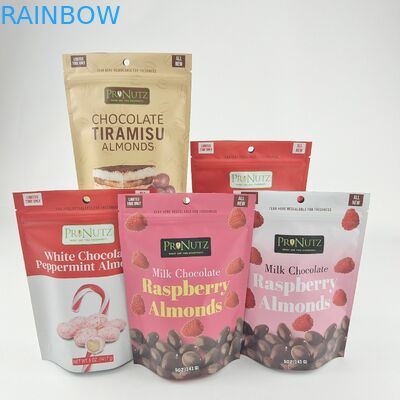Настраиваемый личный логотип Zipper Пластмассовый Stand Up Zip Lock Packaging Bag Packs Съедобные продукты печенье