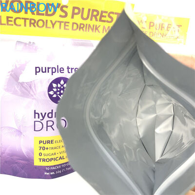 10 цветов на заказ Мат Алюминиевая фольга Вставай Пакет Ziplock Doypack Сумка для еды