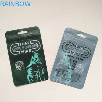 Продвижение Перерабатываемое обеспечение качества Трехсторонний запечатанный Mylar упаковочный пакет с молниеносной решеткой