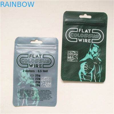 Продвижение Перерабатываемое обеспечение качества Трехсторонний запечатанный Mylar упаковочный пакет с молниеносной решеткой