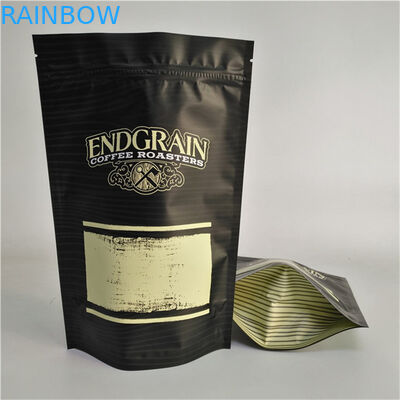 Настроенный логотип напечатанный стойкий рюкзак с резьбой, пластиковый кофейный мешок с пищевой маркировкой и водонепроницаемым