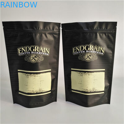 Настроенный логотип напечатанный стойкий рюкзак с резьбой, пластиковый кофейный мешок с пищевой маркировкой и водонепроницаемым