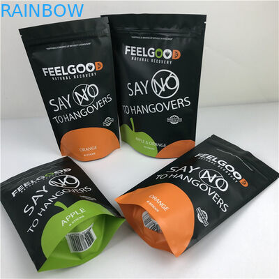 Размер и дизайн на заказ Стоящая алюминиевая фольга Застежная сумка Отпаривание на заказ