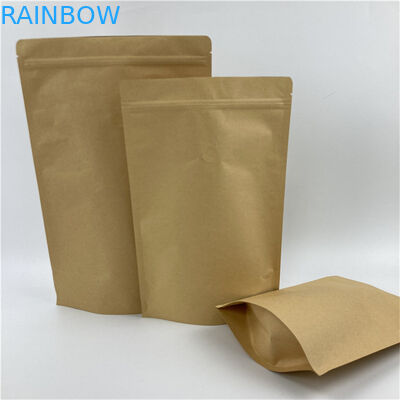 Размер и дизайн на заказ Требования цветной печати Kraft Paper Snack Food Packaging Bags