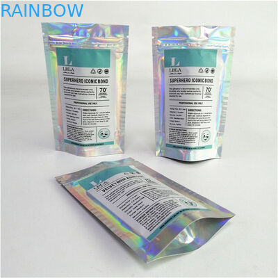 Оптовая настройка логотипа Цифровая печать Пластик ПЭТ гладкая подходящая цена Стоять вверх сумки с молниеносной решеткой