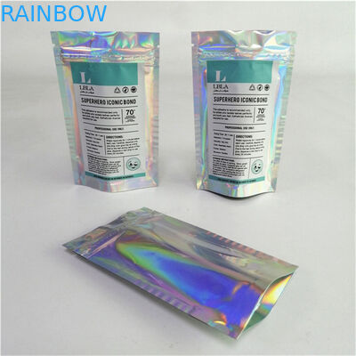 Оптовая настройка логотипа Цифровая печать Пластик ПЭТ гладкая подходящая цена Стоять вверх сумки с молниеносной решеткой