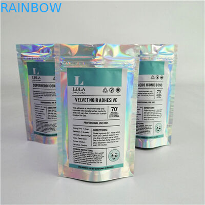 Оптовая настройка логотипа Цифровая печать Пластик ПЭТ гладкая подходящая цена Стоять вверх сумки с молниеносной решеткой