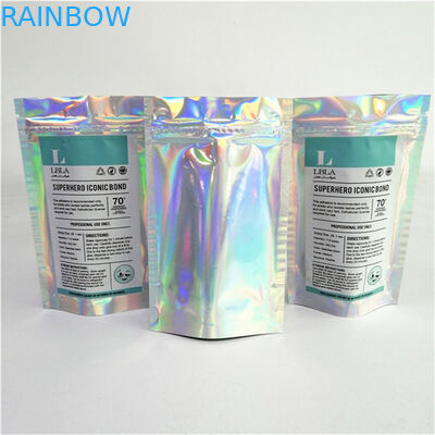 Оптовая настройка логотипа Цифровая печать Пластик ПЭТ гладкая подходящая цена Стоять вверх сумки с молниеносной решеткой