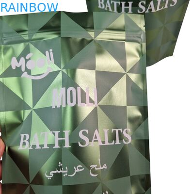 Стоять пластиковая упаковка для тела скраб сумка ванна соль естественное увлажнение Mylar пакеты с молниеносной решеткой