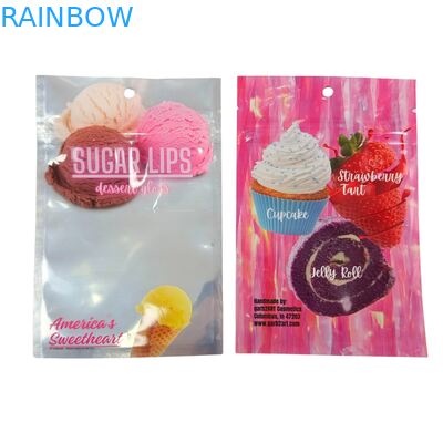 Индивидуально разработанный самозапечатывающийся влагонепроницаемый термозапаянный пакет на молнии с прозрачной передней частью из алюминиевой фольги и задней частью из майлара для сахара