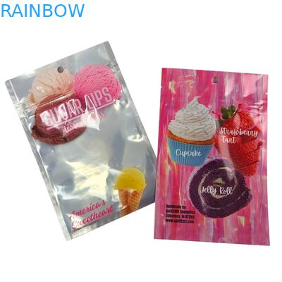 Индивидуально разработанный самозапечатывающийся влагонепроницаемый термозапаянный пакет на молнии с прозрачной передней частью из алюминиевой фольги и задней частью из майлара для сахара