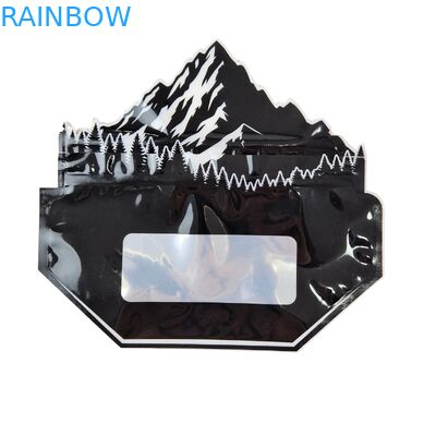 Внутри печатных майларовых пакетов для травяного табака, съедобных жевательных конфет, печенья, упаковки, глянцевых термосвариваемых пакетов из пластика особой формы