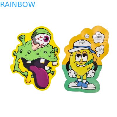 Пользовательская форма 3,5 г дисплейная коробка майларовые пакеты с защитой от детей, мягкое прикосновение, высечка для 1 г, 3,5 г, 7 г, 14 г, 28 г съедобного пластика