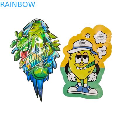 Пользовательская форма 3,5 г дисплейная коробка майларовые пакеты с защитой от детей, мягкое прикосновение, высечка для 1 г, 3,5 г, 7 г, 14 г, 28 г съедобного пластика