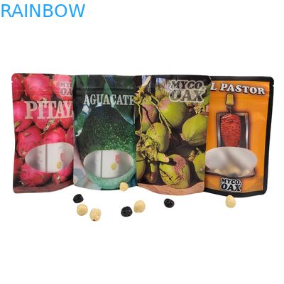 Стоящий пакет упаковка 3-сторонний уплотнитель плоский многоразовый Ziplock окно Майлар алюминиевая фольга многоразовые пластиковые пакеты