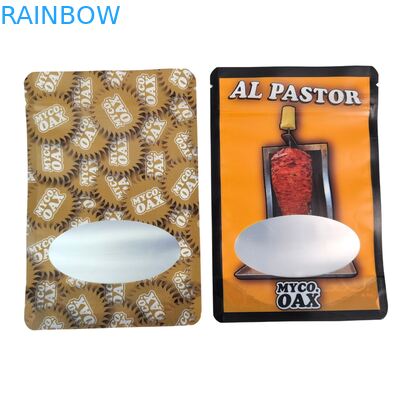 Стоящий пакет упаковка 3-сторонний уплотнитель плоский многоразовый Ziplock окно Майлар алюминиевая фольга многоразовые пластиковые пакеты