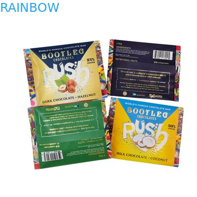 Съедобная алюминиевая фольга, саше, задний шов, маленькая пластиковая майларовая упаковка для овсянки, шоколада, энергетических батончиков, печенья, закусок, конфет