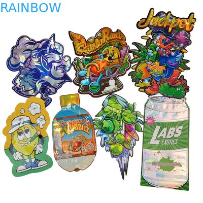 Продовольственная упаковка Doypack Die Cut Cali 3,5g 7g 14g 28g Сахарные печенье Mylar мешки глянцевые / матовые запахонепроницаемые мешки Ziplock