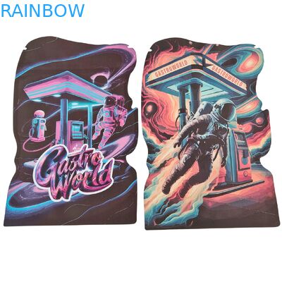 Неправильной формы высеченные майларовые пакеты для печенья, жевательных конфет, табака, ПЭТ-пластиковые пакеты с детской защитой на молнии