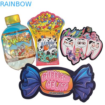 Настраиваемый логотип 3.5g 7g 14g Перезагружаемый ПЭ Пластиковый пищевой герб Упаковка Zip Lock Foil Pouch Детский запахоустойчивый травяной резинный пакет Mylar