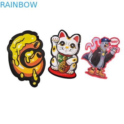 Трёхсторонний запаянный пакет с защитой от детей, голографический майлар, алюминиевая фольга, пакет для упаковки закусок