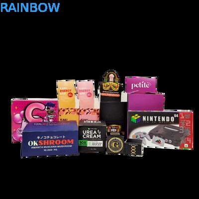 Персонализированная складная kraft бумажная коробка с 350 г картона для розничного дисплея