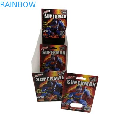 Оптовая продажа заказных капсул для улучшения потенции Rhino 100k 150k 200k, лекарство, 3D-упаковочная карта с бумажной демонстрационной коробкой