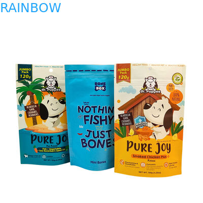 Экологически чистый, многоразовый, стоячий пакет толщиной 50-200 микрон для упаковки пищи для домашних животных