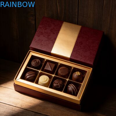 Личный логотип Персонализированная коробка для шоколада Подарок Упаковка Конфеты Косметические изделия для шоколада Коробка для пустого шоколада